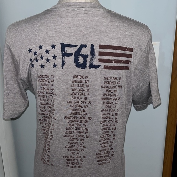 FGL Florida Georgia Line Concert Tour Band T-Shirt Tan Country Music Medium - Picture 5 of 7
